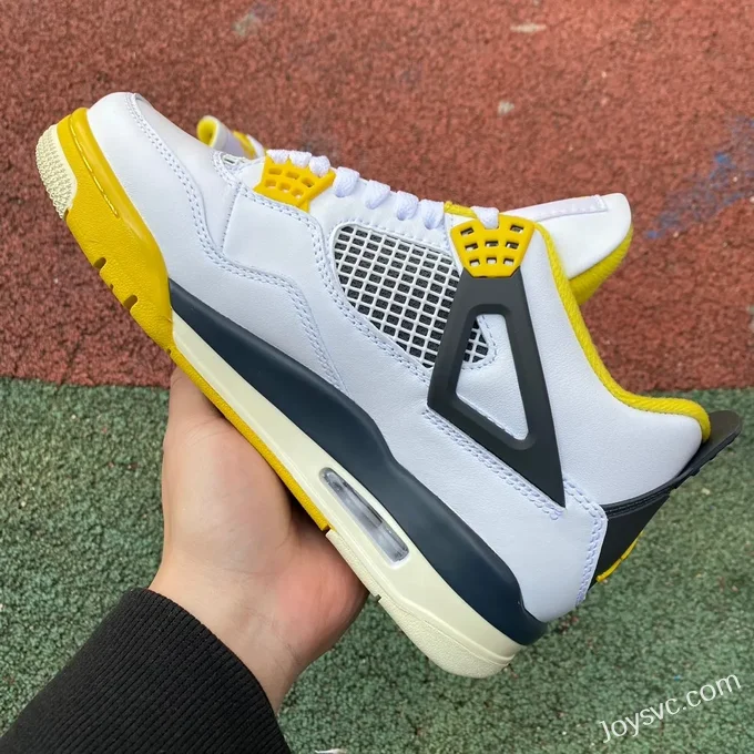 Air Jordan 4 Retro Vivid Sulfur AQ9129-101 White Yellow Black