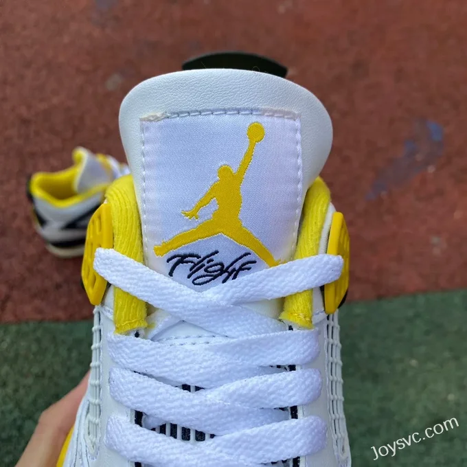 Air Jordan 4 Retro Vivid Sulfur AQ9129-101 White Yellow Black