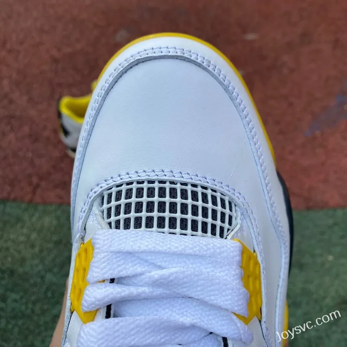 Air Jordan 4 Retro Vivid Sulfur AQ9129-101 White Yellow Black