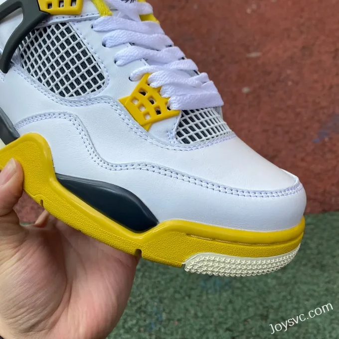 Air Jordan 4 Retro Vivid Sulfur AQ9129-101 White Yellow Black