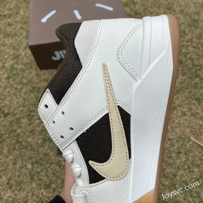 Travis Scott x Jordan Cut The Check FZ8117-100 White Black Brown Y Version