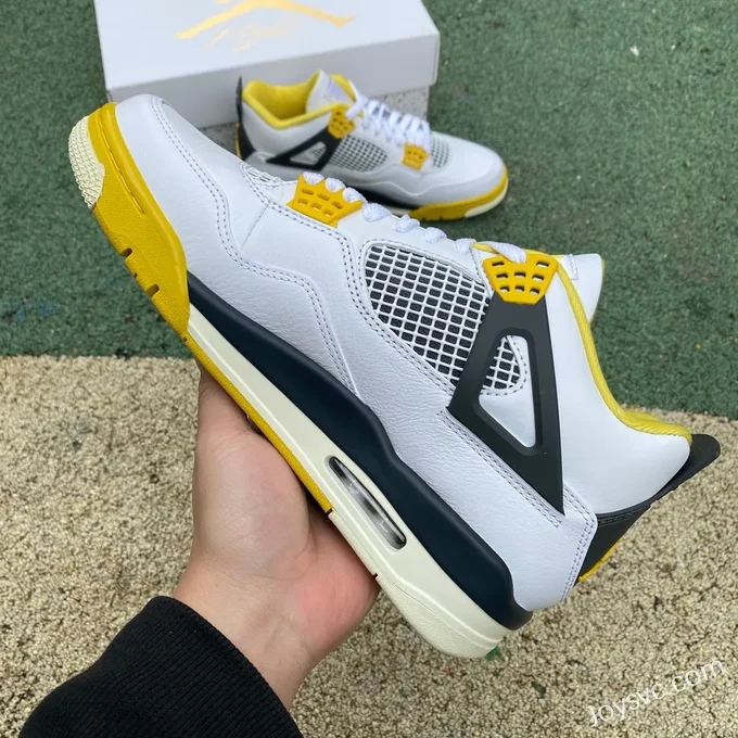 Air Jordan 4 Retro Vivid Sulfur AQ9129-101 White Yellow Black