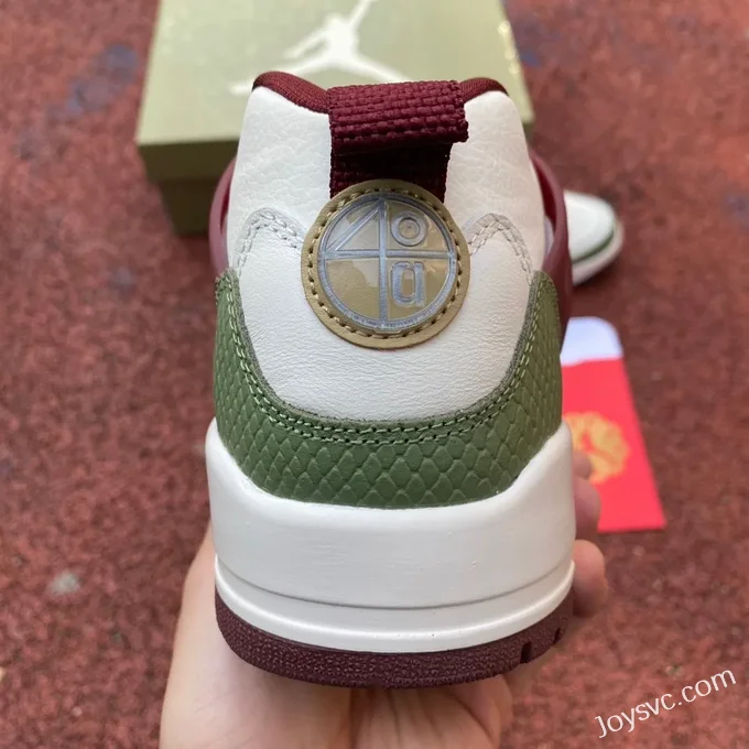 Nike Air Jordan Spizike Low in White Green and Red