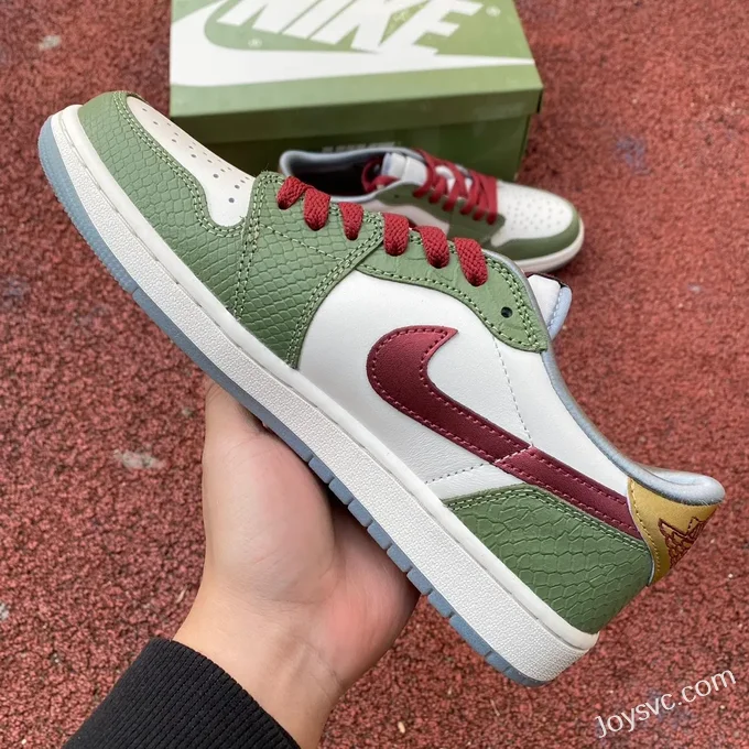 Air Jordan 1 Low FN3727-100 CNY Dragon Year White Green Retro