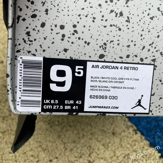 Air Jordan 4 Fear 626969-030 Black Grey