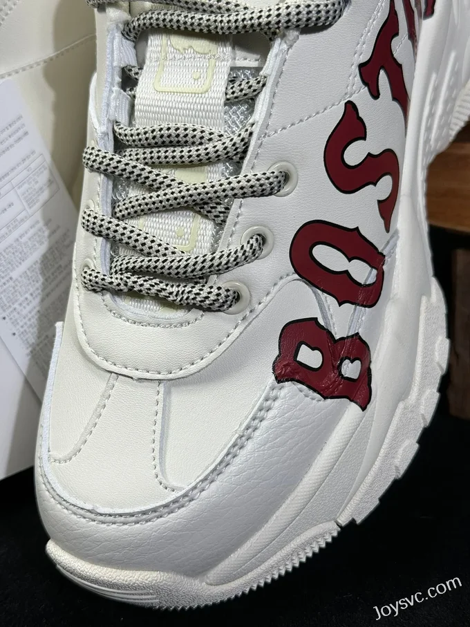 MLB Ivory White Red Dad Shoes Big Ball Chunky 32-SHC2-911-5 50B