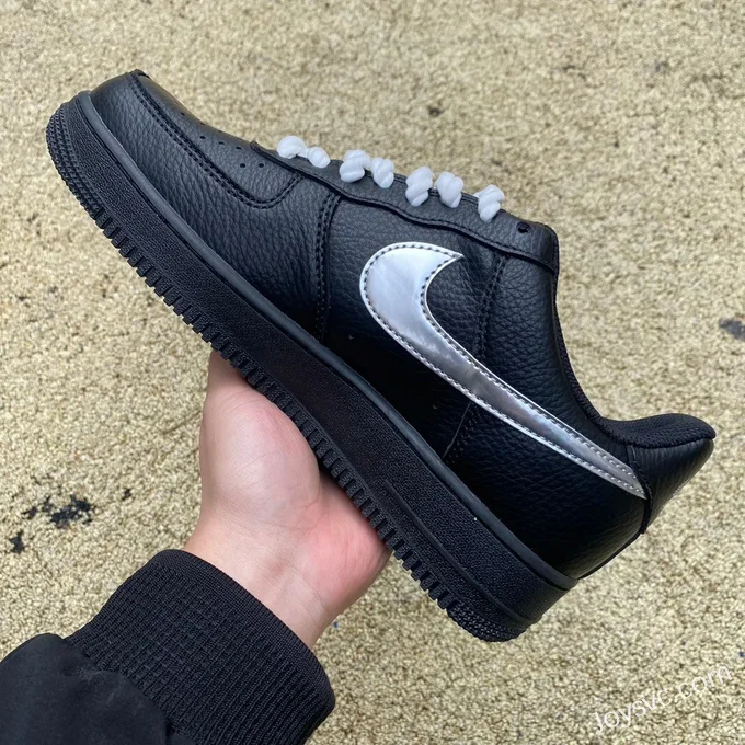 Nike Air Force 1 BY YOU Black Silver Rope