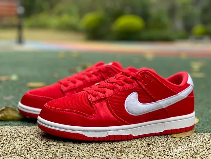 Nike Dunk Low Corduroy Red White FZ3548-612