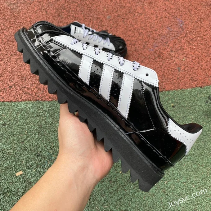 CLOT x Adidas Superstar Black White Retro Sneakers IH3131