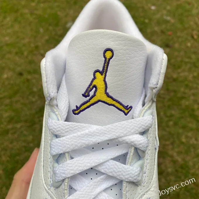 Air Jordan 3 869802-907 White Grey Purple Lakers