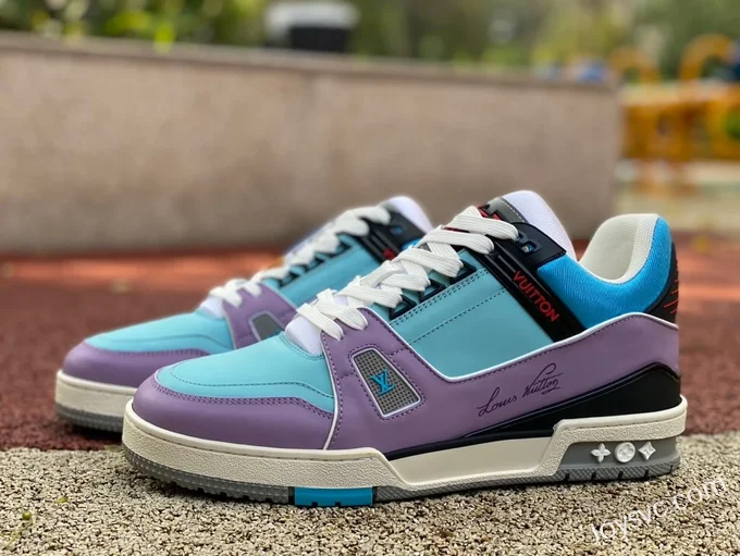 Louis Vuitton Trainer Purple Blue Low Z Version