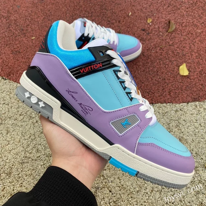 Louis Vuitton Trainer Purple Blue Low Z Version