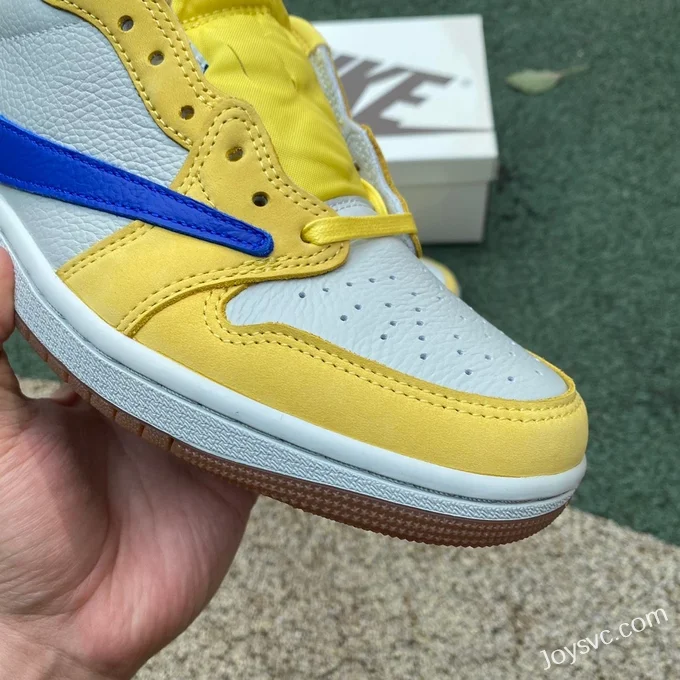 Travis Scott x Air Jordan 1 Low DZ4137-700 White Yellow Blue Canary 8.0 LJR