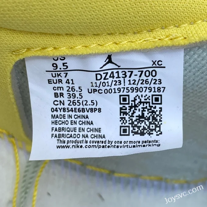 Travis Scott x Air Jordan 1 Low DZ4137-700 White Yellow Blue Canary 8.0 LJR