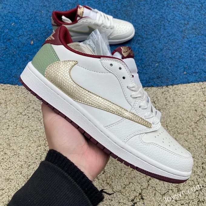 Air Jordan 1 DM7866-878 CNY Dragon Year White Green Red Low-Top