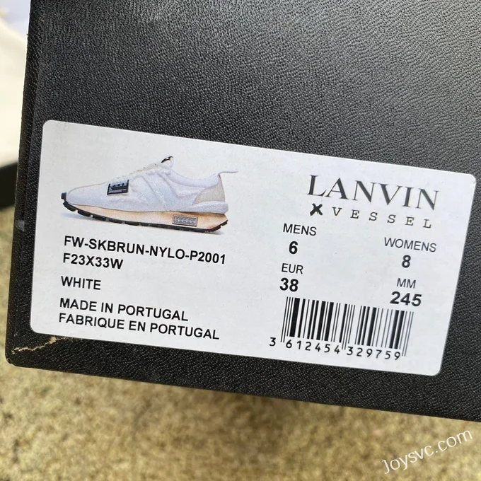 Lanvin x xVESSEL Low-Top Nylon Sneakers White Pink F23X33