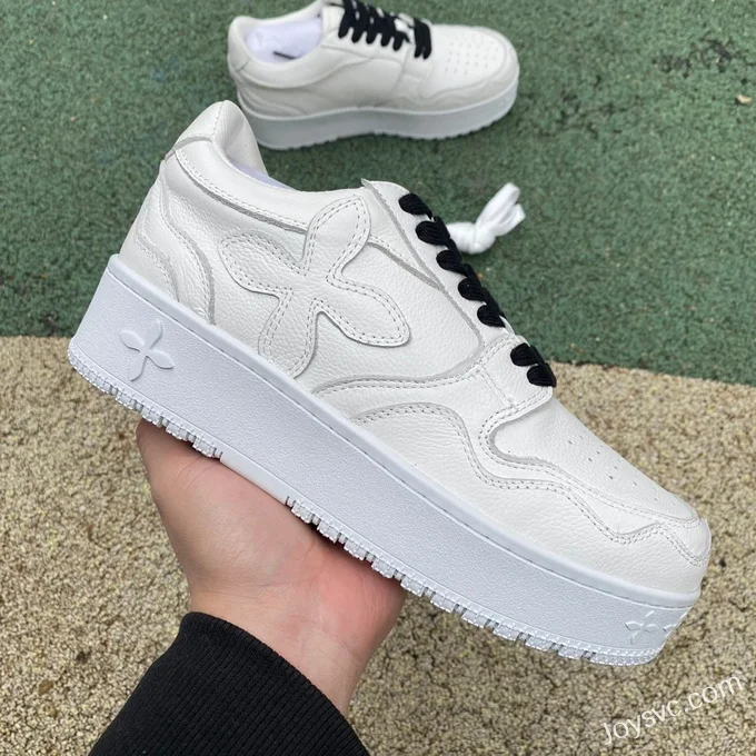 SMFK White Black Retro Thick Sole Sneakers S0016W+