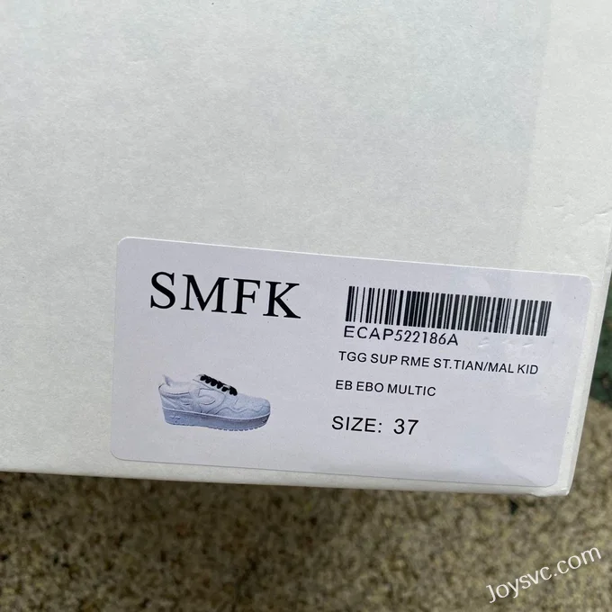 SMFK White Black Retro Thick Sole Sneakers S0016W+