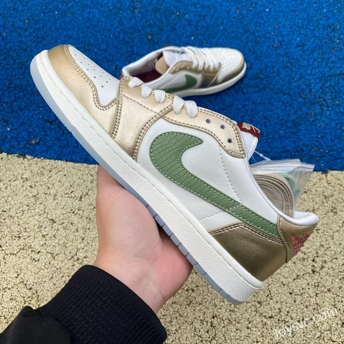 Air Jordan 1 Low FQ6593-100 CNY Dragon Year White Green Retro