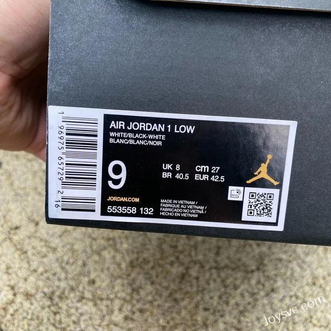 Air Jordan 1 Low 553558-132 Black White Panda