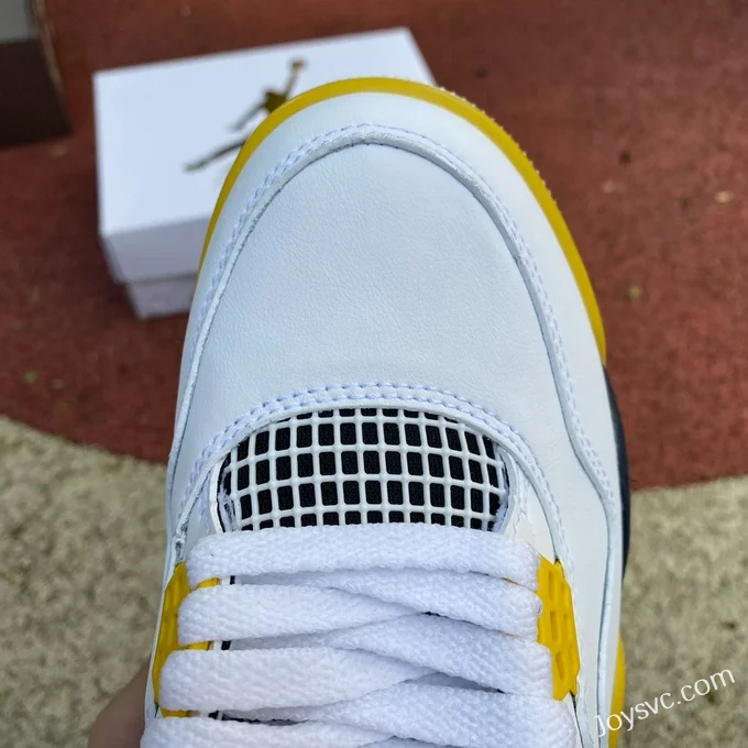 Air Jordan 4 AQ9129-101 White Black Yellow