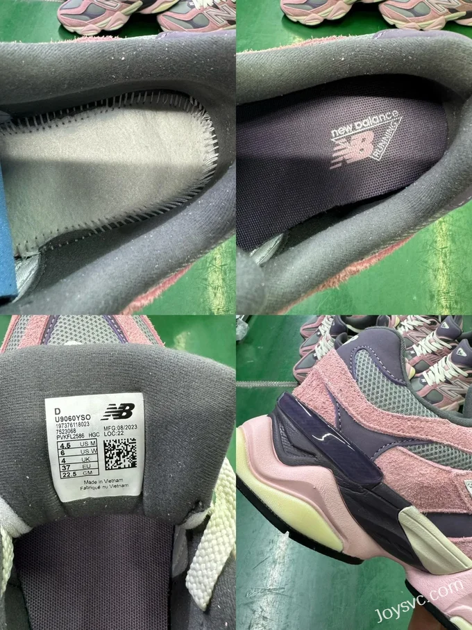 New Balance 9060 Pink Grey Joe Freshgoods Retro Running Shoes U9060YSO