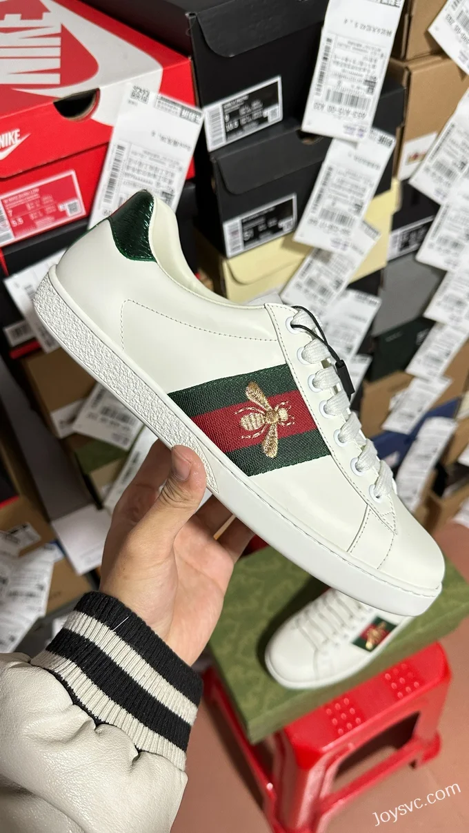 GUCCI Bee Embroidered White Sneakers in Sizes 35-45