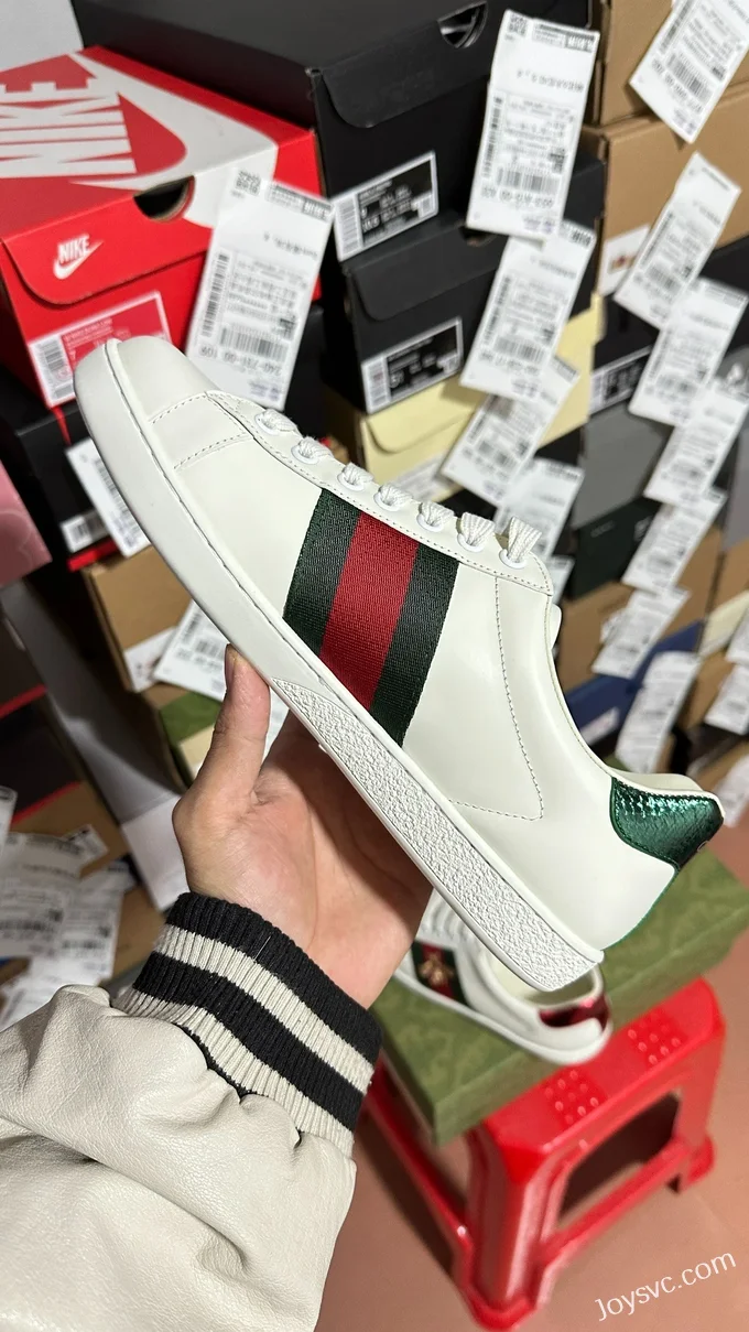 GUCCI Bee Embroidered White Sneakers in Sizes 35-45