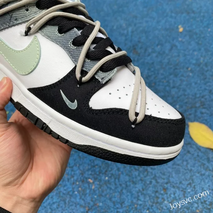 Nike Dunk Low Black White Green Deconstructed DV0827-100