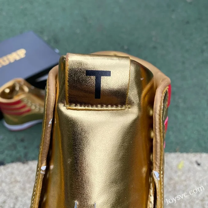 DIY Donald Trump Never Surrender Gold Sneakers