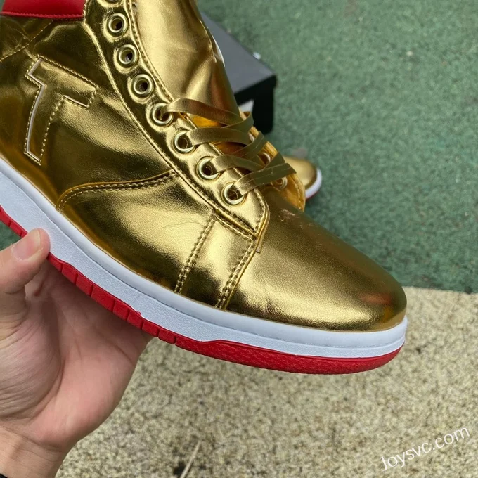 DIY Donald Trump Never Surrender Gold Sneakers