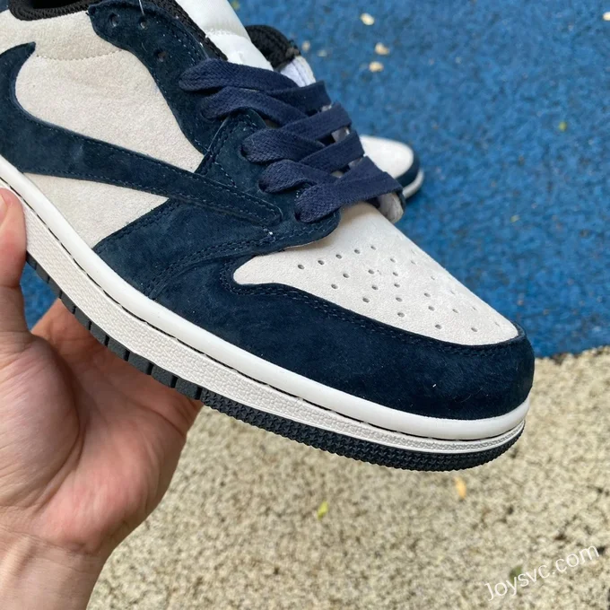 Travis Scott x Air Jordan 1 Low Golf DM7866-819 Navy White Green Reverse Swoosh