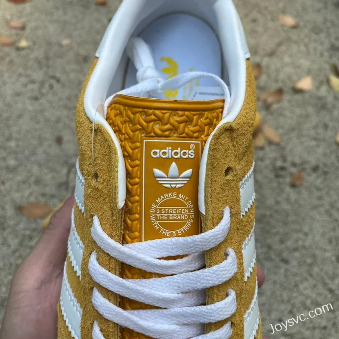 Adidas Originals Gazelle White Yellow Retro Sneakers HQ8716