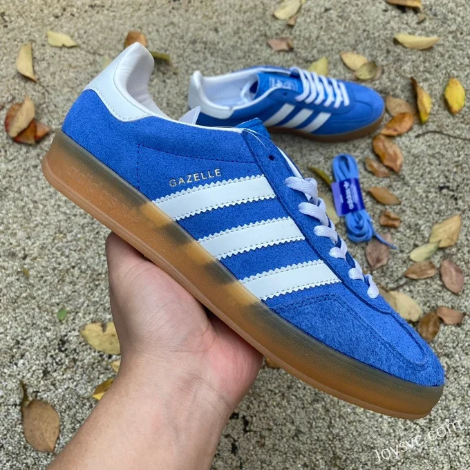 Adidas Originals Gazelle White Blue Retro Sneakers HQ8717