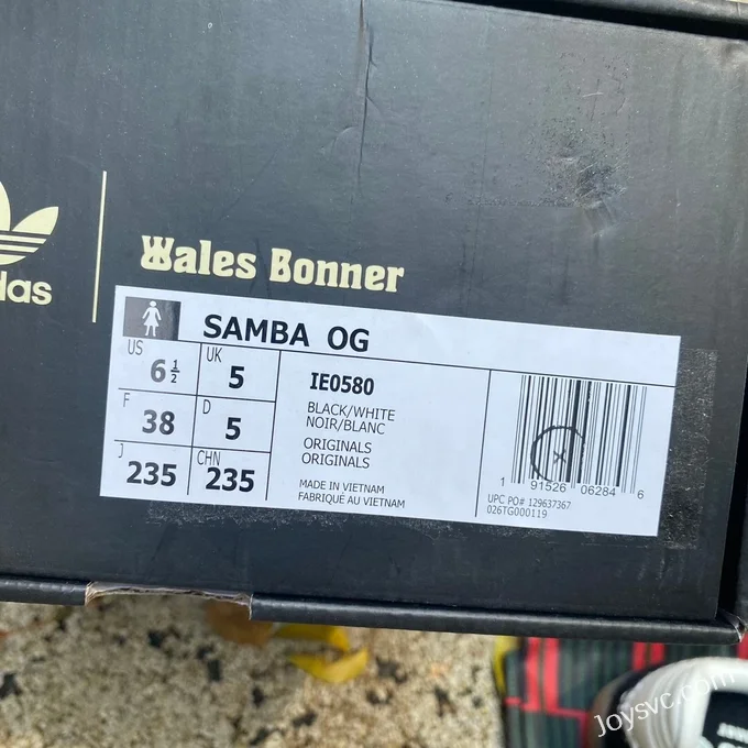 Wales Bonner x Adidas Samba Black White Retro Sneakers ID0580