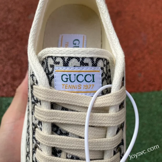 Gucci Tennis 1977 Print Classic Series Thick Sole Canvas Shoes