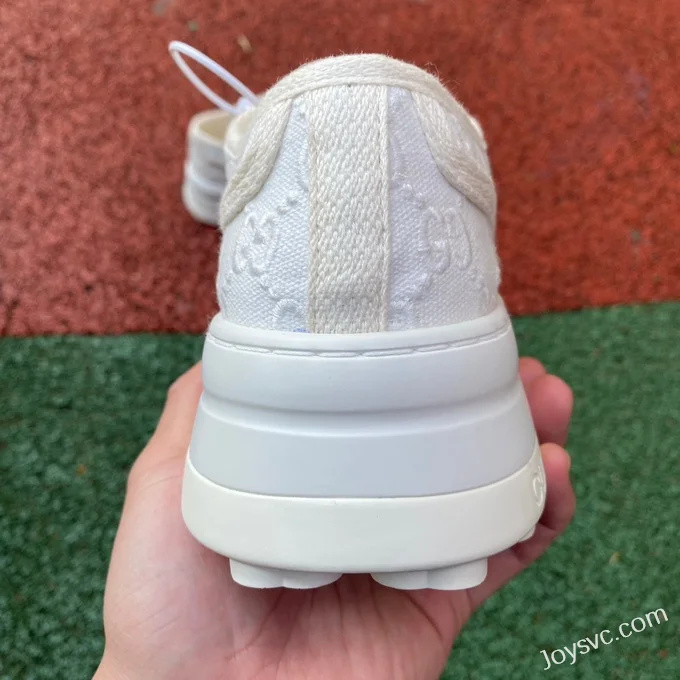 Gucci Tennis 1977 White Classic Series Thick Sole Canvas Shoes