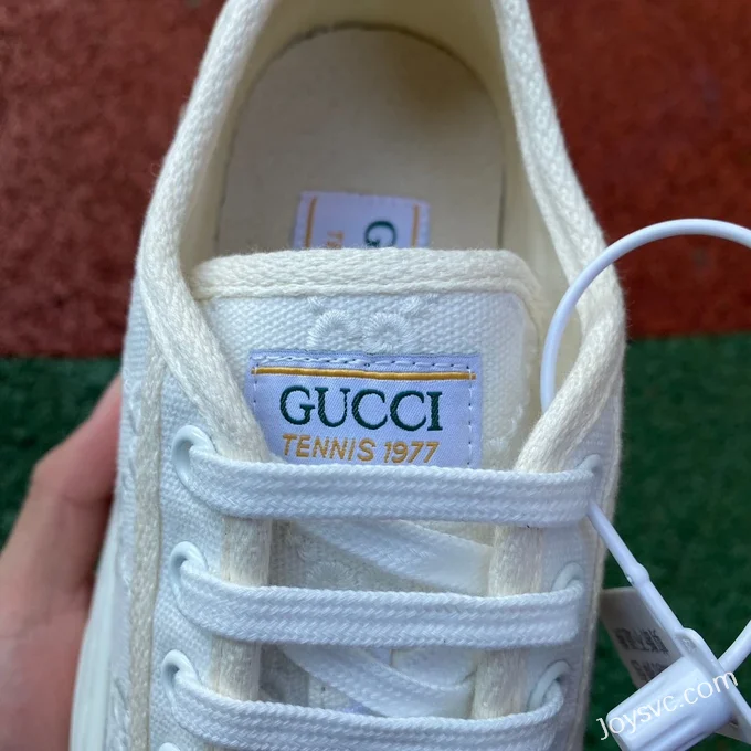 Gucci Tennis 1977 White Classic Series Thick Sole Canvas Shoes