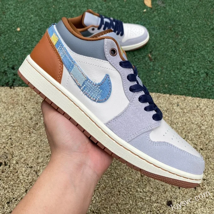 Air Jordan 1 Low FZ5042-041 White Blue Denim Retro