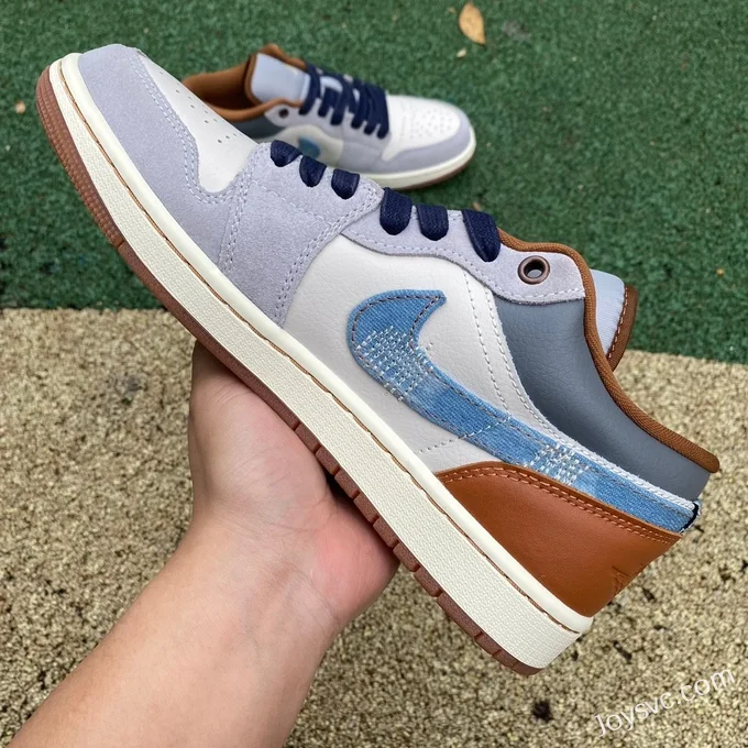 Air Jordan 1 Low FZ5042-041 White Blue Denim Retro