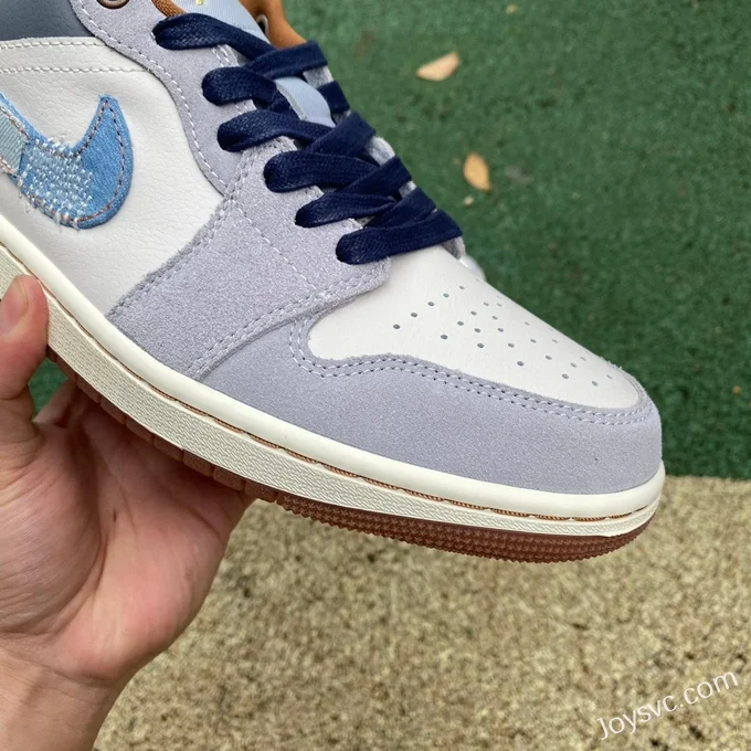 Air Jordan 1 Low FZ5042-041 White Blue Denim Retro