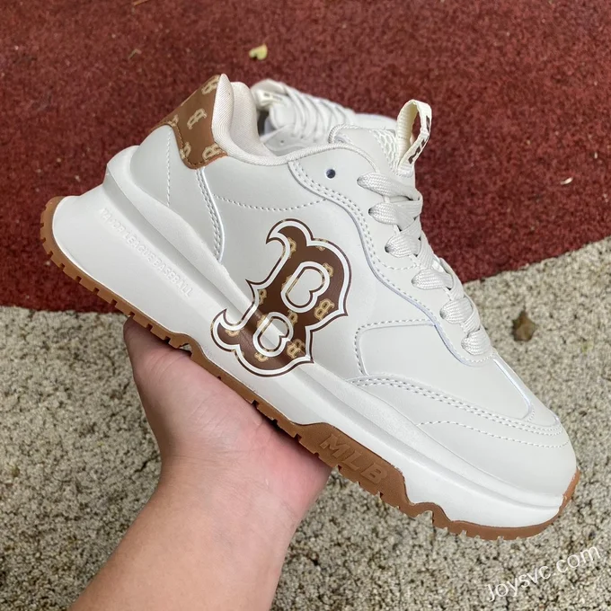 MLB 3.0 Cream Print Chunky Runner Basic Dad Shoes