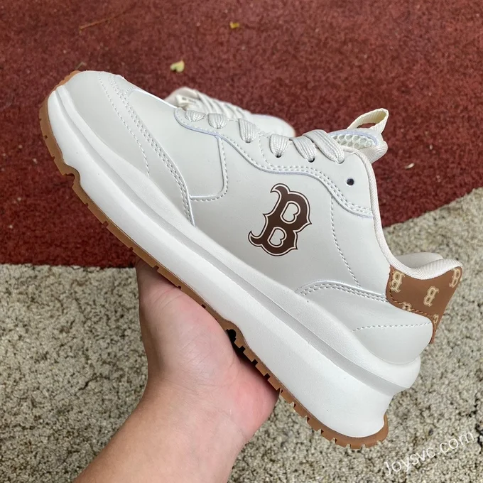 MLB 3.0 Cream Print Chunky Runner Basic Dad Shoes