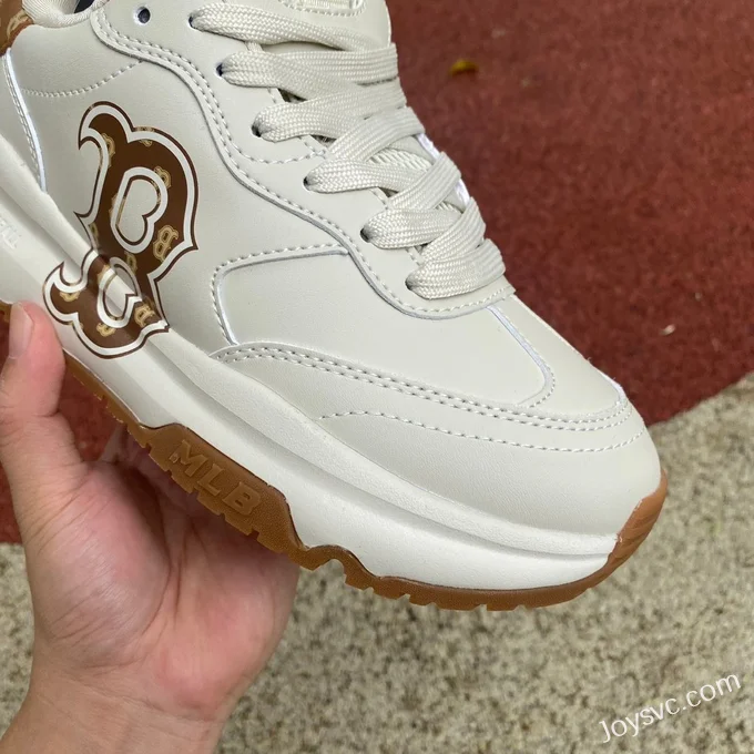 MLB 3.0 Cream Print Chunky Runner Basic Dad Shoes