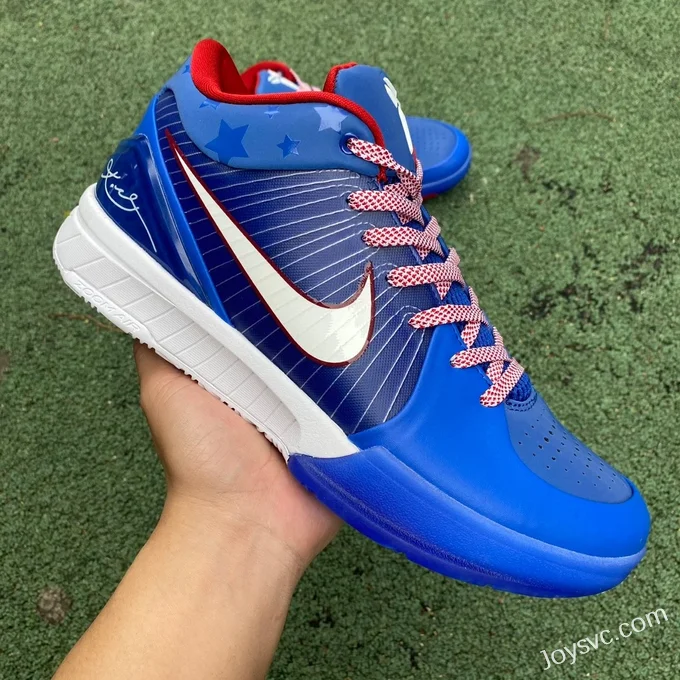 Nike Zoom Kobe 4 Proto - Blue Red Basketball Shoes