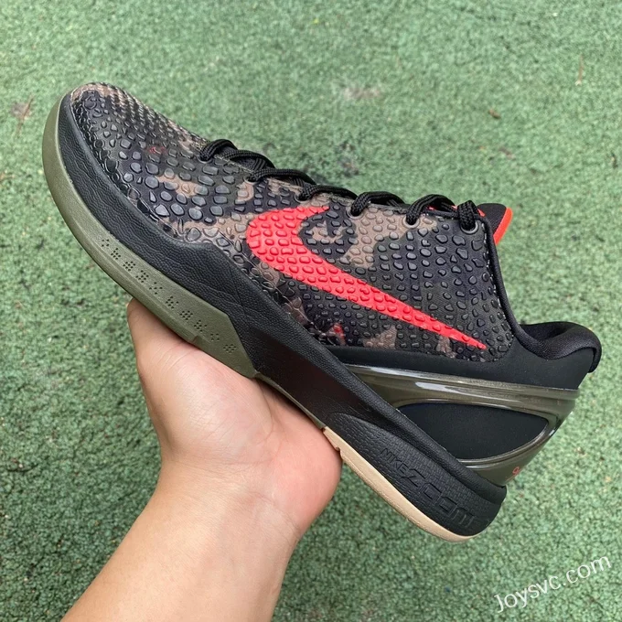 Nike Kobe 6 Camo - Black Red Basketball Shoes