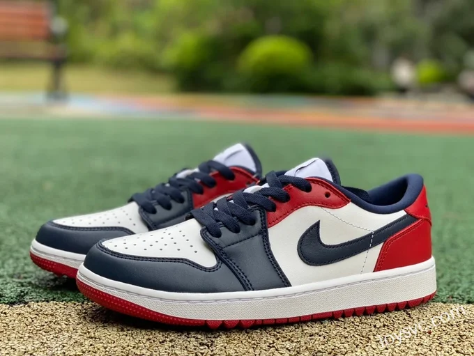 Air Jordan 1 Low Golf DD9315-113 Blue Red Toe Retro Basketball Shoes