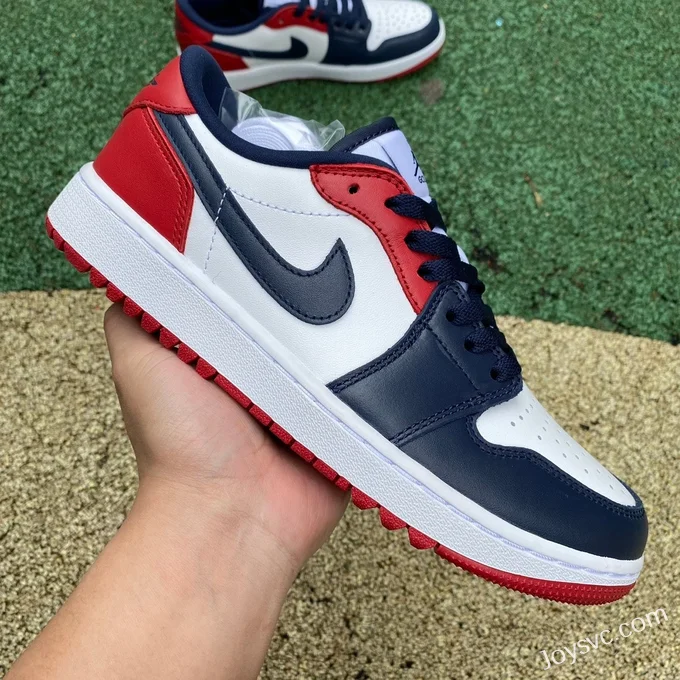 Air Jordan 1 Low Golf DD9315-113 Blue Red Toe Retro Basketball Shoes