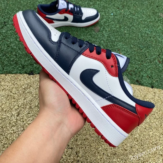 Air Jordan 1 Low Golf DD9315-113 Blue Red Toe Retro Basketball Shoes