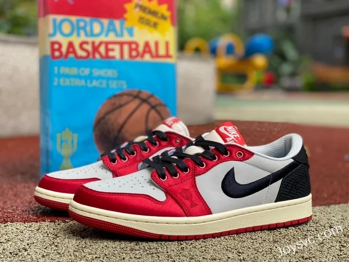 Air Jordan 1 Low FN0432-100 Black Red White Silk DT Version